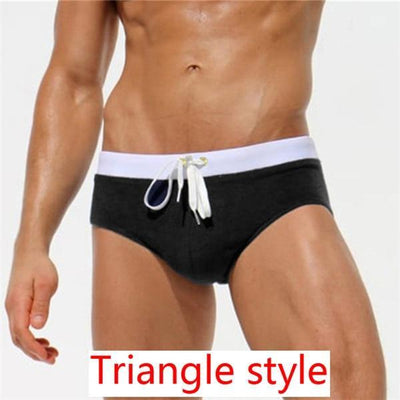 Triangle black / S ALSOTO White Swimming Shorts  -  Cheap Surf Gear