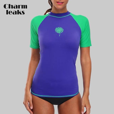 Pur / XXL CHARM LEAKS Women Surf Shirt (Short Sleeve)  -  Cheap Surf Gear