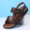 Brown / 50 / China ELGEER Mens Leather Sandals  -  Cheap Surf Gear
