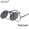 C16BlackBlackP SPLOV Round Steampunk Sunglasses  -  Cheap Surf Gear
