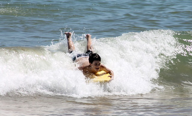 bodyboarding and kid