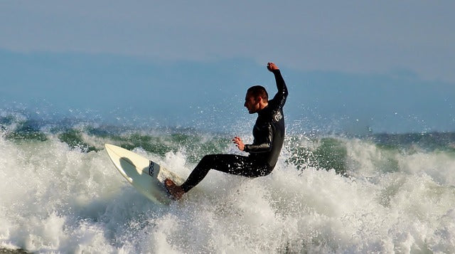 surfer in wetsuit