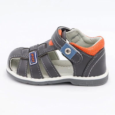 Cute eagle Summer Boys Orthopedic Sandals Pu Leather Toddler Kids Shoes for Boys Closed Toe Baby Flat  Shoes  Size 20-30 New