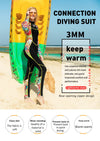 Hisea Women 3MM Neoprene High Quality Wetsuit Thermal Scuba Diving Spearfishing One Piece Surfing Slim Full Bodysuit
