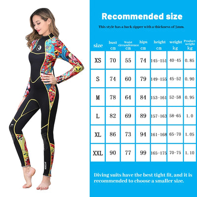 Hisea Women 3MM Neoprene High Quality Wetsuit Thermal Scuba Diving Spearfishing One Piece Surfing Slim Full Bodysuit