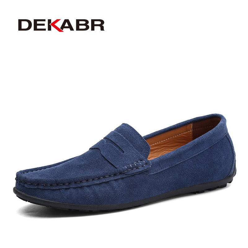 DEKABR Mens Canvas Boat Shoes