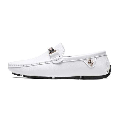 White / 6 ALCUBIEREE Leather Boat Shoes  -  Cheap Surf Gear