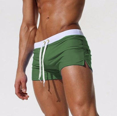 Army green / S ALSOTO White Swimming Shorts  -  Cheap Surf Gear