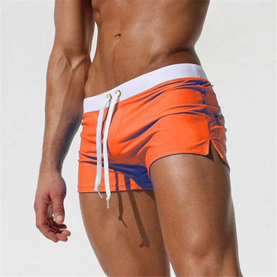 Orange / S ALSOTO White Swimming Shorts  -  Cheap Surf Gear