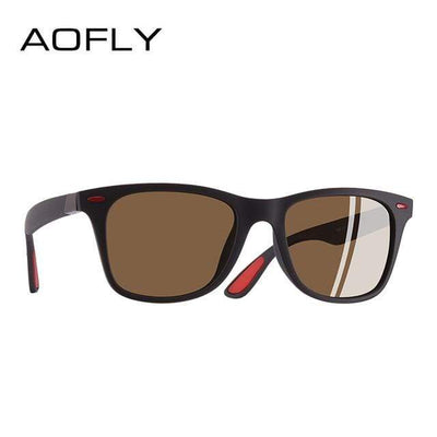 C4Matte Brown AOFLY Mens Polarized Sunglasses  -  Cheap Surf Gear