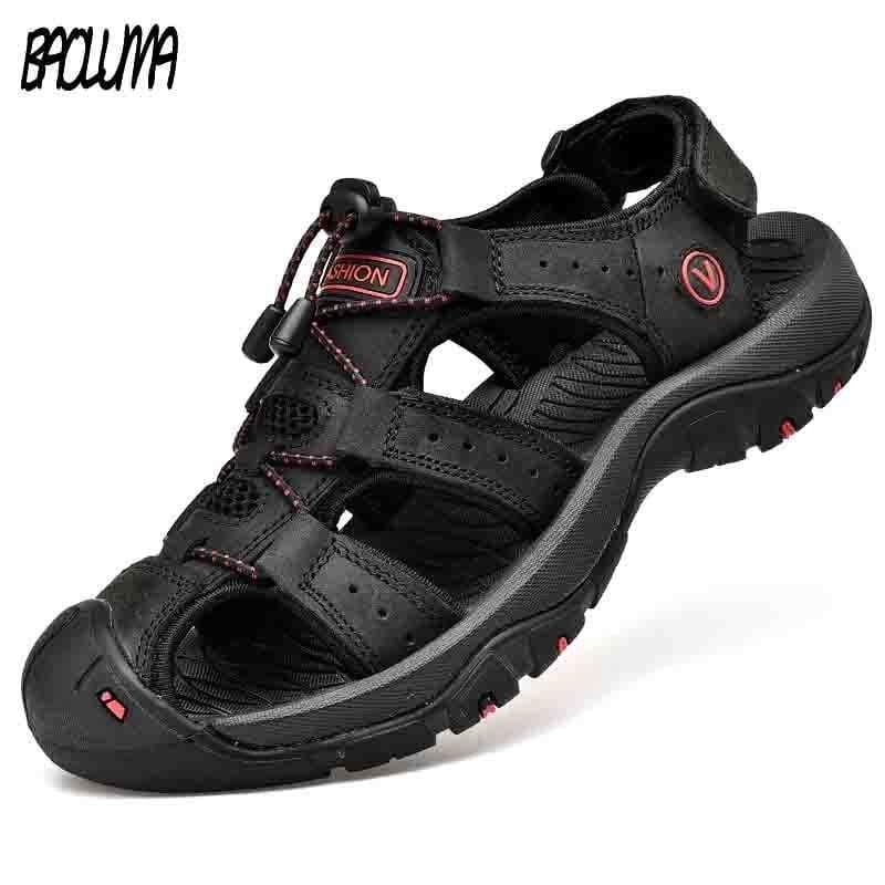 BAOLUMA Mens Black Sandals  -  Cheap Surf Gear