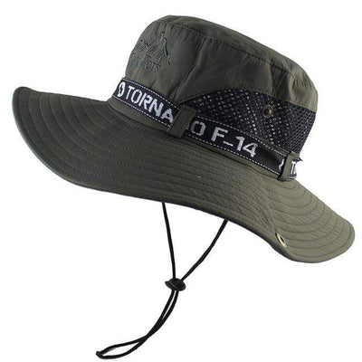 Army Green CAMOLAND Mens Sun Protection Hat  -  Cheap Surf Gear