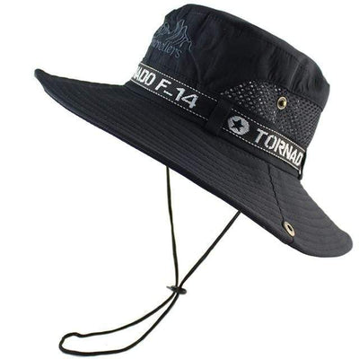 Black CAMOLAND Mens Sun Protection Hat  -  Cheap Surf Gear