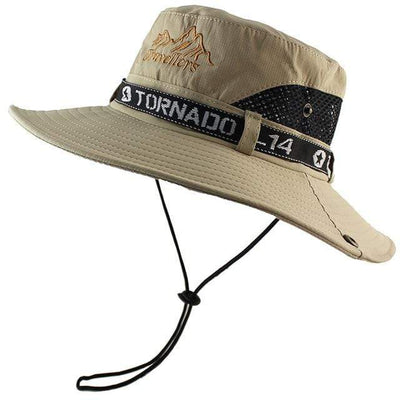 Khaki CAMOLAND Mens Sun Protection Hat  -  Cheap Surf Gear