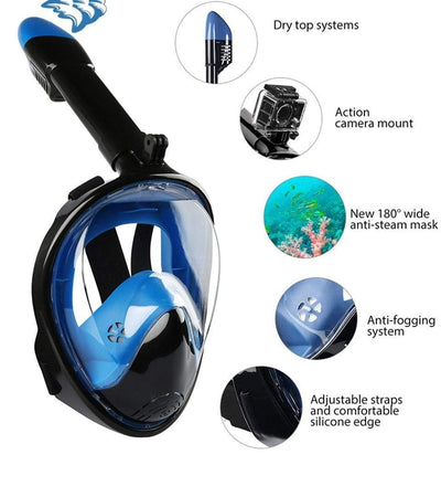 CSG Anti Fog Face Mask Snorkel Set  -  Cheap Surf Gear