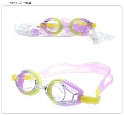purple yellow / China CSG Cheap Swimming Goggles  -  Cheap Surf Gear
