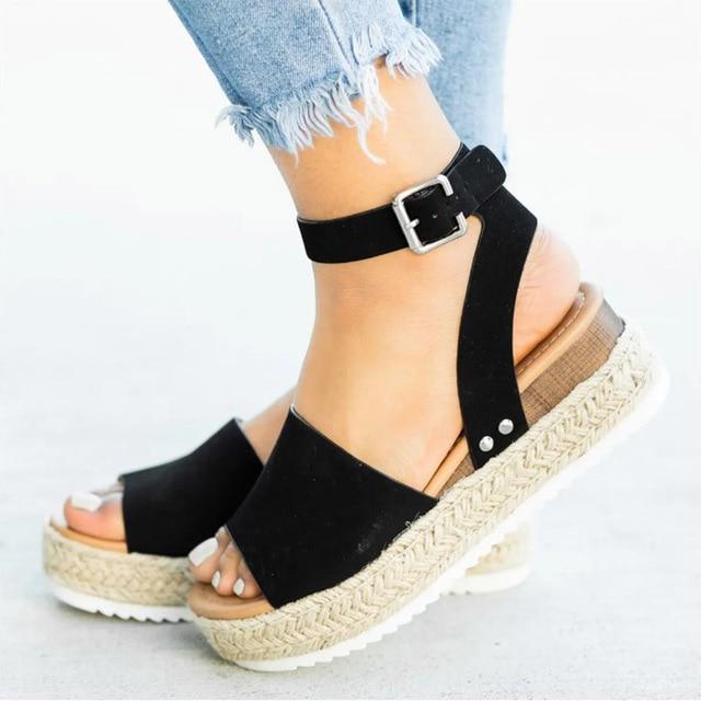 vintage cream leather wedge platform sandals ‼️ BUY... - Depop