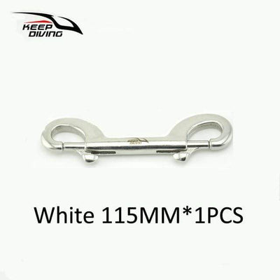 White 115MM 1PCS KEEP DIVING Stainless Steel Snap Hook  -  Cheap Surf Gear