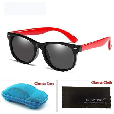 Black Red LONG KEEPER Baby Sunglasses  -  Cheap Surf Gear