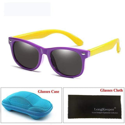 Purple Yellow LONG KEEPER Baby Sunglasses  -  Cheap Surf Gear