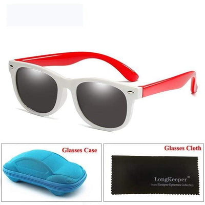 White Red LONG KEEPER Baby Sunglasses  -  Cheap Surf Gear