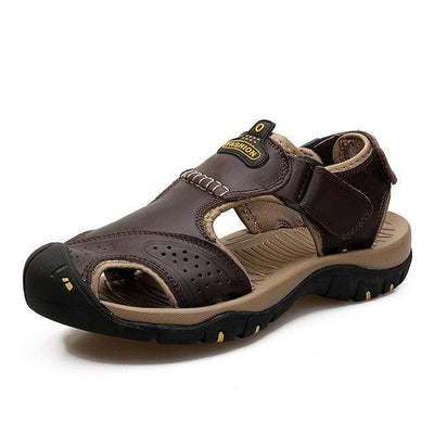 7238dark brown / 6.5 MECEBOM Mens Slide Sandals  -  Cheap Surf Gear