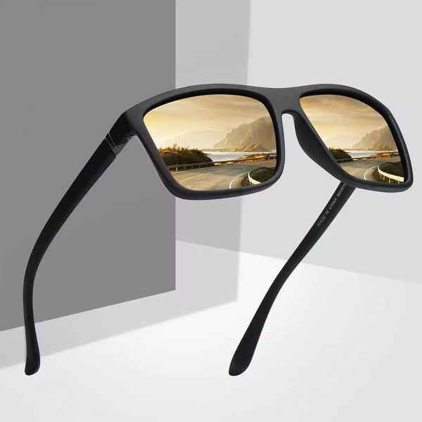 Royal Son Trendy Polarized Uv 400 Metal Square Frame Sunglasses For Men's |  Royalson