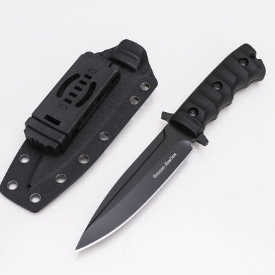 Outdoor Tactical Fixed Blade D2 Tool High Hardness Military Straight Knife Survival Portable Rescue Multifunctional and K Sheath