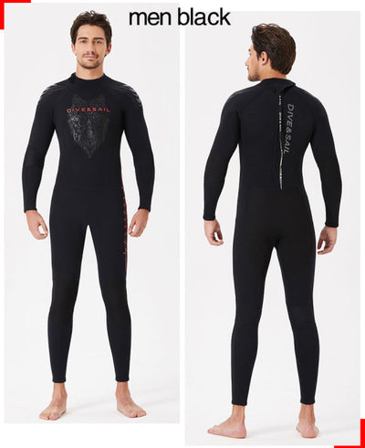 Premium 3MM Neoprene Wetsuit Men One-Piece Suits Keep Warm Surf Scuba Diving Suit Fishing Spearfishing Kitesurf Women WetSuit