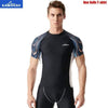 Black T-shirt / L SABOLAY Zipper Rash Vest (and shorts)  -  Cheap Surf Gear