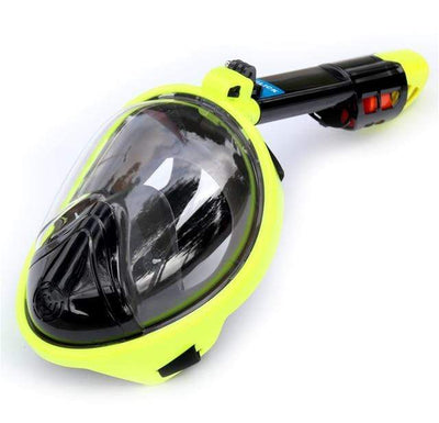 Regular- Lemon / S/M SUPERZYY Face Snorkel Mask  -  Cheap Surf Gear
