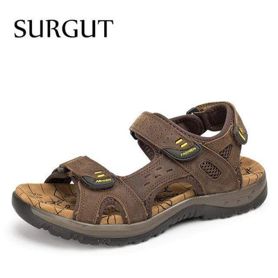 Dark Brown / 6.5 SURGUT Mens Summer Sandals  -  Cheap Surf Gear