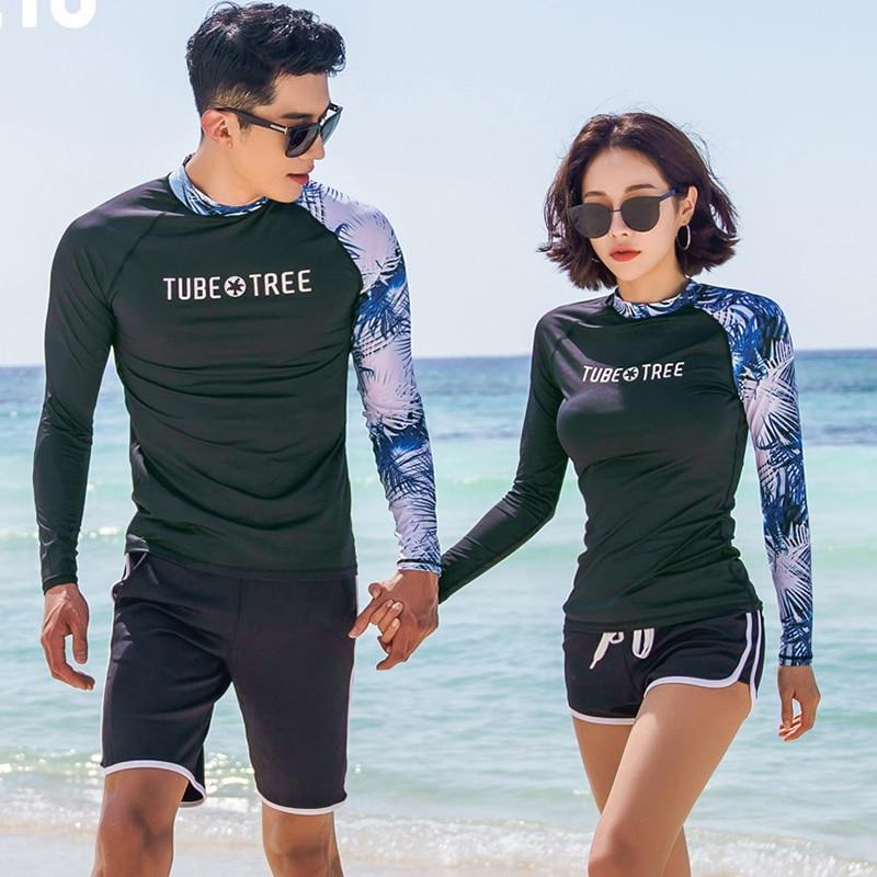TUBE TREE Long Sleeve Rash Guard (With Shorts)  -  Cheap Surf Gear