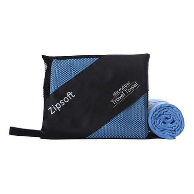 Sky Blue / 80cm  160cm / China ZIPSOFT Microfiber Towel  -  Cheap Surf Gear